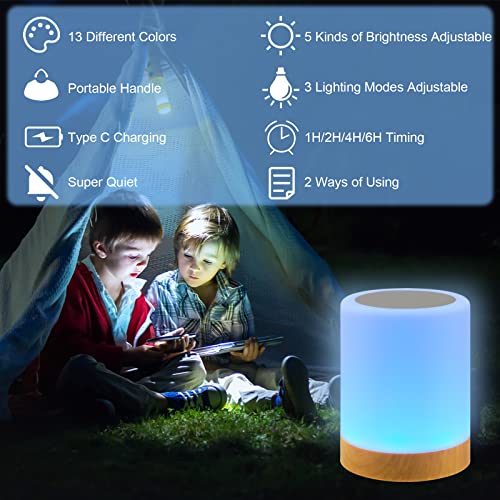 JOPHEK Luce Notturna RGB LED a 13 Colori, Lampada da Comodino Intelligente con 3 Modalità Funzione Timer, LED Luce Notturna Bambini per Camera da Letto, Soggiorno, Salotto per Bambini - Prova pratica