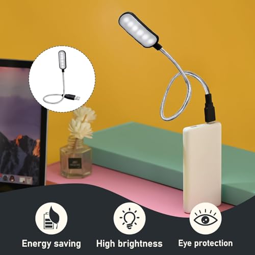 Lampada LED USB per Laptop, Mini Luce da Lettura USB, Luce Notturna Mini Flessibile per Notebook, Computer Portatile, Desktop Tastiera, Lettura, Scrittura e Lavoro Notturno, Design Compatto Portatile - Dettaglio recensione 4