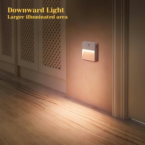 Luce notturna LED con sensore di movimento per interni, ricaricabile tramite USB, 3 modalità (AUTO/SPENTO/ACCESO), luce RGB per corridoio, scale, camera da letto, stanza dei bambini (1 pezzo) - Funzionalità e accessori