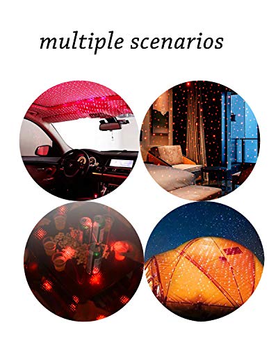 Luce notturna USB romantica per tettuccio, luce per auto, soffitto, camera da letto, feste, colore: rosso - Dettaglio recensione 4