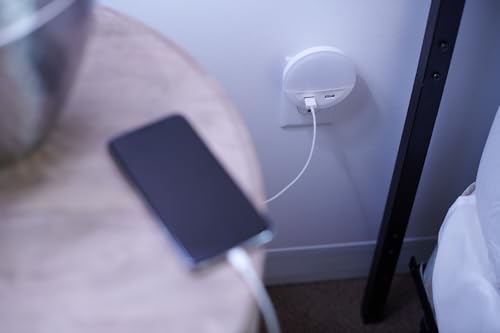 OSRAM LUNETTA LED Luce notturna bianca, con uscita USB, sensore giorno-notte, supporto per cellulare integrato, sistema plug-in, bianco caldo, IP20 - Dettaglio recensione 4